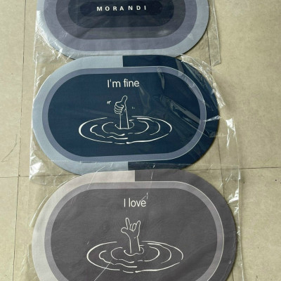 Thảm Lau Chân Nhà Tắm Đa Năng Chất Liệu Chống Trơn Trượt Cao Cấp 4 Lớp Thấm Hút Tốt 40x60cm Loại 1 - Hàng Chính Hãng -( Màu Và Chữ Ngẫu Nhiên)