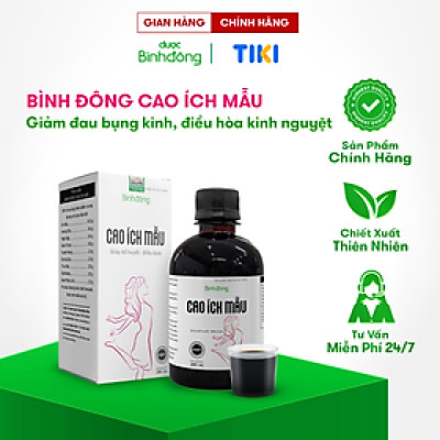 Bình Đông Cao Ích Mẫu - giúp giảm đau bụng kinh, điều hòa kinh nguyệt chai 280ml
