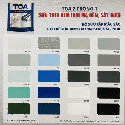 Sơn sắt mạ kẽm Toa 2 trong 1 màu đen mờ 888 _ 800G