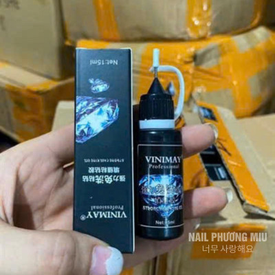 Bút Đính Đá VINIMAY Dạng Chai Gel Trong 15ml Đính Charm Đá Làm Nail Siêu Chắc, Dễ Cầm Nắm, Đầu Kim Chải Sơn Gel Đều Theo Ý Muốn Gắn Mọi Loại Charm