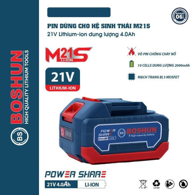 Boshun 10cell, 15cell, 20cells mạch 4 mosfet vỏ ABS chống cháy nổ - Chân phổ thông - Vỏ ABS Chống Cháy, Chống Va Đập - Chuyên Dùng Cho Khoan Bê Tông, Mài, bulong, Cưa...