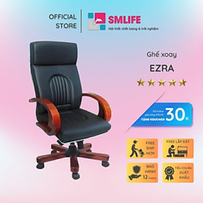 Ghế xoay văn phòng lưng cao bọc PU SMLIFE Ezra
