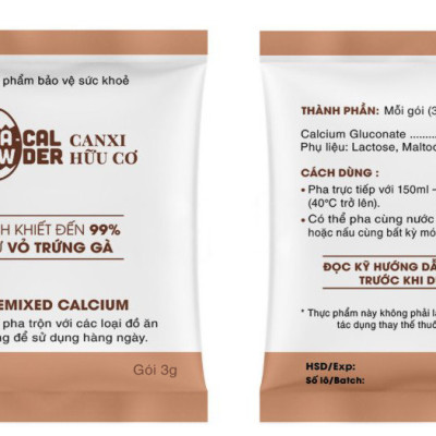 Combo 5 hộp canxi hữu cơ tinh khiết từ vỏ trứng gà