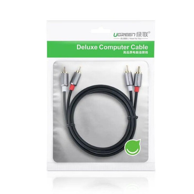 Ugreen UG30804AV146TK 1.5M màu đen cáp âm thanh 4 đầu hoa sen RCA - HÀNG CHÍNH HÃNG