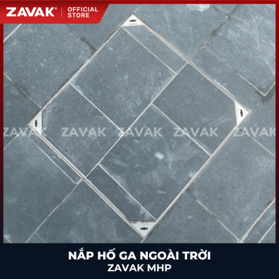 Nắp hố ga lát đá ZAVAK MHP-AA60 KT60x60cm/ lát đá 2cm/ inox 304