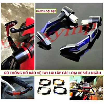 BỘ 2 ĐẦU GÙ CHỐNG ĐỔ BẢO VỆ TAY LÁI XE MÁY TRANG TRÍ XE CỰC ĐẸP