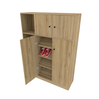 TỦ GIÀY THẤP ECOFURNIX GT-TGT-246 CÁNH MỞ NHIỀU TẦNG KỆ