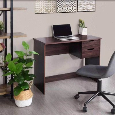 Bàn máy tính bằng gỗ thiết kế liền tủ SMLIFE Dortin