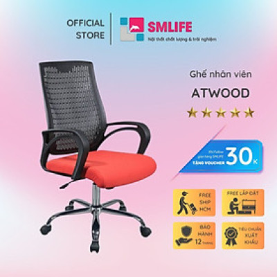 Ghế nhân viên chân xoay lưng lưới SMLIFE Atwood