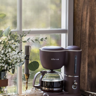 Máy Pha Cà Phê Mini Gia Đình Bear KFJ-403 Dung Tích 600 ML Công Suất 550 W - Hàng Chính Hãng