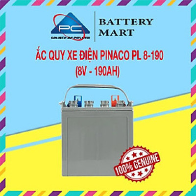 Ắc Quy Xe Điện PINACO PL 8-190  8V-190Ah, acquy dùng cho xe golf, xe điện