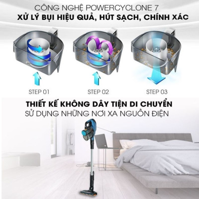 Máy hút bụi cầm tay không dây dạng cán 3 trong 1 SpeedPro Aqua thương hiệu Philips FC6730/81 - Hàng Chính Hãng