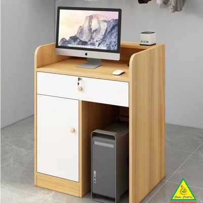 Bàn thu ngân, bàn lễ tân, bàn tính tiền bằng gỗ MDF QTT516 - NỘI THẤT LẮP RÁP VIENDONGADV