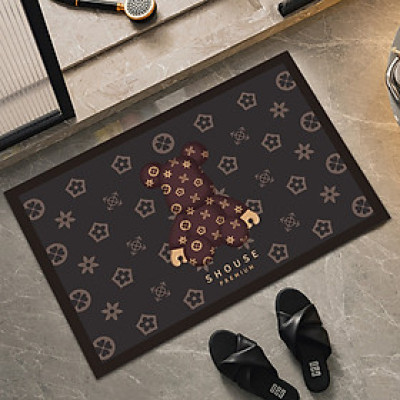 Thảm Lau Chân Silicon phòng tắm SHOUSE siêu thấm hút nước đế cao su chống trơn trượt