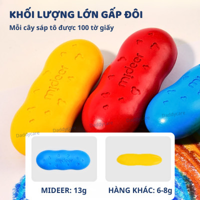 Màu sáp Lụa Hạt Đậu Pease Crayons Mideer, Bút Sáp Màu Hữu Cơ đồ chơi thủ công cho bé sáng tạo 2 3 4 5 6 Tuổi