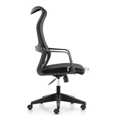 Ghế văn phòng hiện đại lưng cao CM4546-M Ghế làm việc lưng lưới nhập khẩu nâng hạ gật gù chân xoay nhựa màu đen