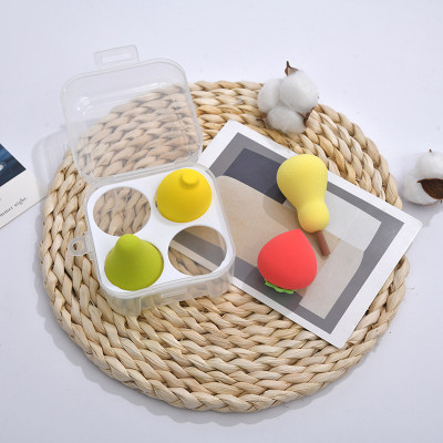 Sét hộp 4 món  tán phấn siêu mềm mại hình  trái cây ,giọt nước , có độ đàn hồi cao , dẻo ,không bị biến dạng ,nhiều màu sắc cute xinh xắn đáng yêu