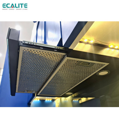 Máy Hút Mùi Âm Tủ H-Series Ecalite EH-AT60LCD - Kính Đen -  Điều Khiển Cảm Ứng 3 Tốc Độ - Màn Hình LCD Hiện Đại - Hàng Chính Hãng 