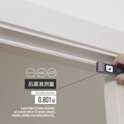 Thước laser Duka LS02 mini bỏ túi nhỏ gọn cầm tay tiện lợi, đo khoảng cách laser bằng tia laze, Hàng chính hãng