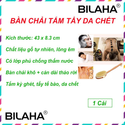 Bàn Chải Chà Lưng Đa Năng Tháo Ráp Có Tay Cầm, Gậy Chà Lưng Khi Tắm Massage BODY Sạch Bong (Hàng Chính Hãng) B123