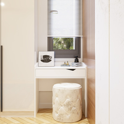 [Happy Home Furniture] WINNI, Bàn trang điểm 1 ngăn kéo, 80cm x 45cm x 83cm ( DxRxC), BAN_077