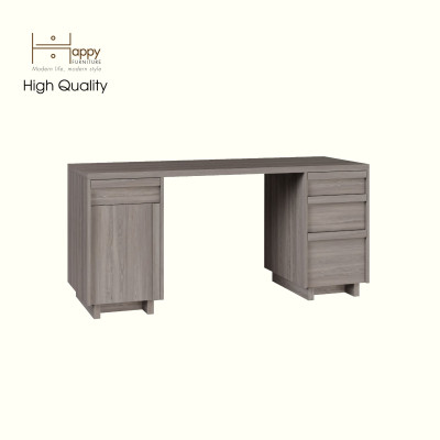 HAPPY FURNITURE , Bàn làm việc 4 ngăn kéo 1 cửa mở - MAVIS , BAN_079 , 160cm x 60cm x 75cm