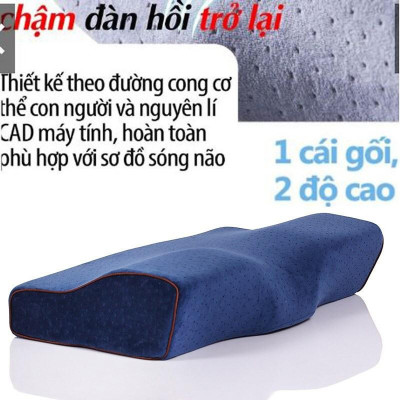 Gối Ngủ Cao Su Non Memory Foam Pillow HT SYS - Vạn Phúc - Gối Ngủ Trị Liệu - 50cmx30cm - Đem đến những giấc mơ tuyệt đẹp