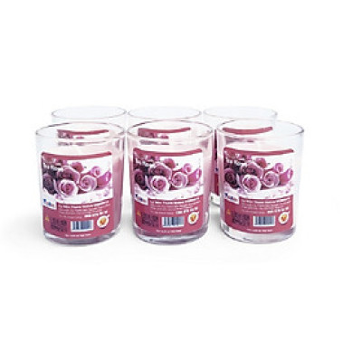 Hộp 6 ly nến thơm votive Eden Candle FTRAMART EDC0016 Tea Rose (Hương hoa hồng)