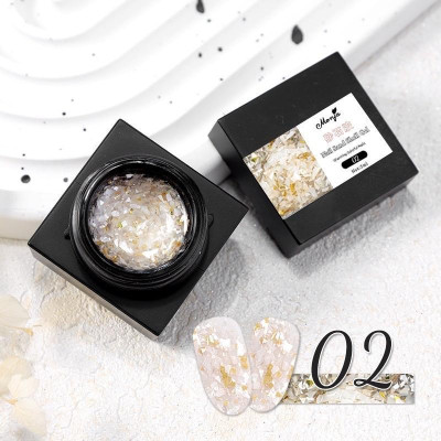 Gel Nhũ Xà Cừ Trắng Monya 8g Làm Nail, Tạo Hiệu Ứng Móng Đẹp Mắt: Ẩn Xà Cừ, Vân Đá, Gel Ẩn, Dễ Sử Dụng Cho Móng Lấp Lánh Nữ Women