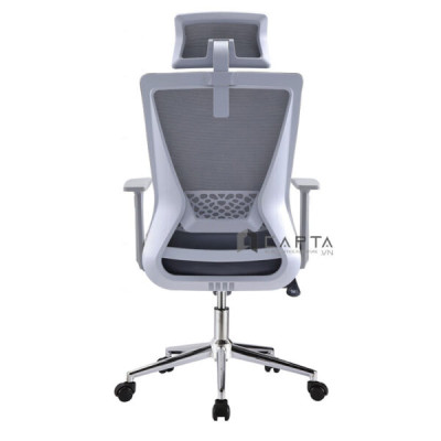 Ghế làm việc lưng cao có tựa đầu khung nhựa xám CM4295-2M Nội thất Capta