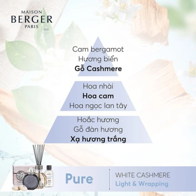 Maison Berger - Tinh dầu đèn xông hương White Cashmere - 500ml