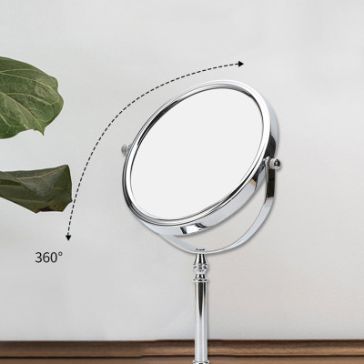 Gương trang điểm để bàn Roman, Crom, phóng đại zoom x3, 2 mặt xoay siêu nét Minh House