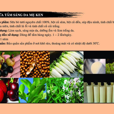 SỮA TẮM SÁNG DA THIÊN NHIÊN MẸ KEN 500ML Mẫu Mới - Sữa tắm dưỡng ẩm, sáng da, chống lão hóa, giảm thâm da