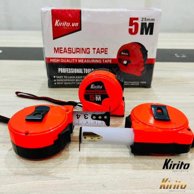 Thước cuộn Kirito 5m và 7.5m cao cấp chính hãng đủ kích thước