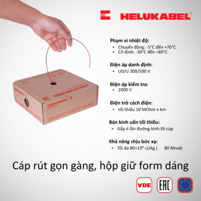 Dây cáp lõi đơn HELUKABEL H05V-K | Hộp 100m