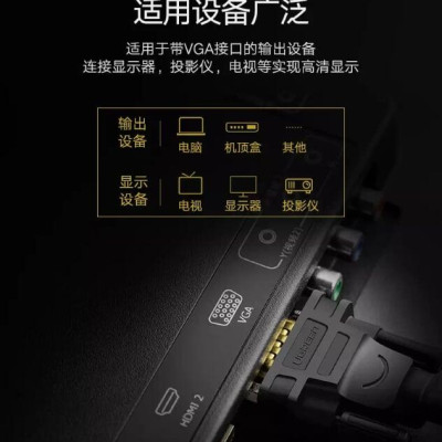 Ugreen UG11633VG101TK 10M màu Đen Cáp tín hiệu 2 đầu VGA - HÀNG CHÍNH HÃNG