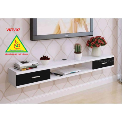 Kệ ti vi treo tường 2 ngăn kéo VKTV07 - Nội thất lắp ráp