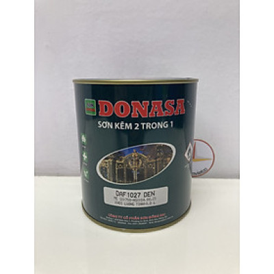 DAF 1027 SƠN ACROS BLACK-Sơn Sắt Kẽm Donasa 2 trong 1 màu Đen mờ _ 3L