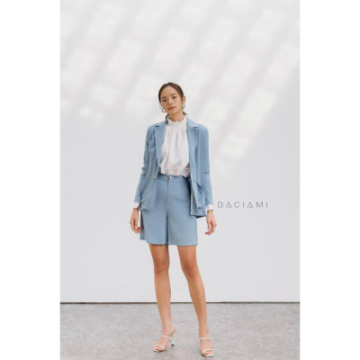 Baciami- Bộ Vest Cổ Ve Quần Ngắn