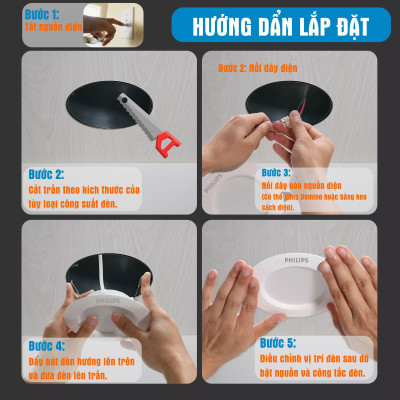 Đèn LED Âm trần PHILIPS Meson Max DL262 EC RD 150 12W, Cắt trần 150mm - Siêu mỏng 18mm, Tuổi thọ 30,000 Giờ, Ánh sáng chất lượng cao - Hàng Chính Hãng