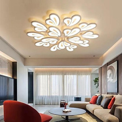 Đèn LED Mâm Ốp Trần MN063/12+15 , Đèn trần Phòng Khách, Đèn trần buồng ngủ - 3 cách thức Sáng DT