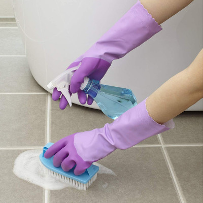 Đôi găng tay cao su Nhật Bản Shaldan Viny màu tím 100% cao su tự nhiên cao cấp dẻo dai, bền đẹp & không mùi