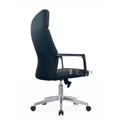 Ghế Trưởng phòng lưng cao nệm da CM4602-P Nội thất Capta Ghế Quản lý nệm da pu cao cấp hiện đại gật gù có tay tựa chân xoay thép mạ chrome tại hcm