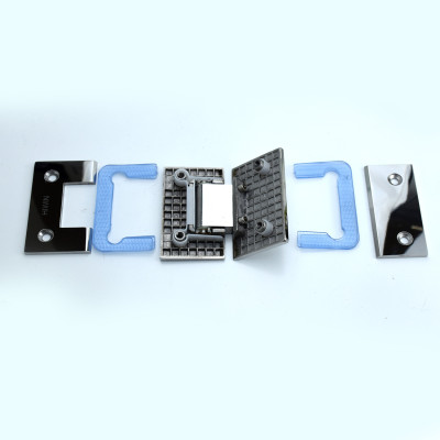 Bản lề cabin tắm kính 135 độ lệch cạnh thẳng inox 304 mặt gương Hiwin HG-010 