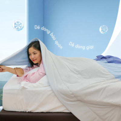 [CHĂN HÈ MÁT LẠNH] Mền lạnh I Cool Advance NIN House NM8034 2mx2m2 | Chăn chần bông Ice Silk lạnh như tencel, Chăn điều hoà nhiều độ
