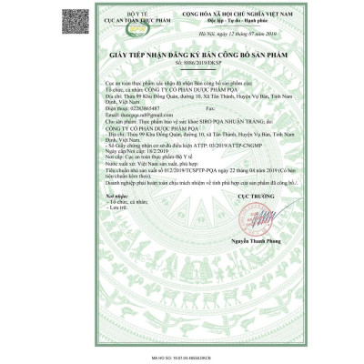 Nhuận Tràng PQA Thành Phần Từ Thiên Nhiên Hỗ trợ Táo Bón, Táo Bón Mãn Tính, Bé Bị Khó Tiêu Lâu Ngày Hộp 250ml