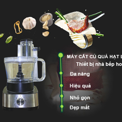 Máy thái rau củ quả đa năng 3A600W - Cắt hạt lựu, sợi, lát, băm nhỏ - Hàng Chính Hãng