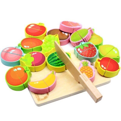 BỘ CẮT HOA QUẢ BẰNG GỖ CHO BÉ