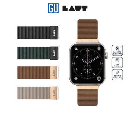 Dây LAUT Novi Luxe Cho Apple Watch Series 1~9/ SE (38/40/41mm) Làm Từ Da Thuần Chay Mềm Mại Khóa Nam Châm Hàng Chính Hãng