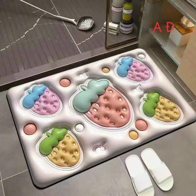 Thảm Lau Chân, COMBO 2 CHIẾC, Thảm Chùi Chân 3D Hoạ Tiết Siêu Đẹp, Thấm Nước Tốt, Đế Chống Trượt